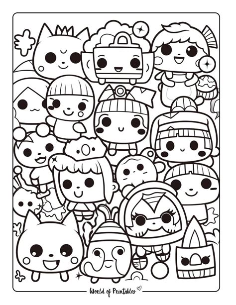 Printable Kawaii Coloring Pages