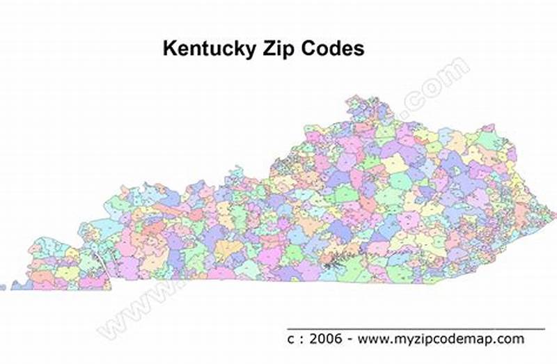 Printable Kentucky Zip Code Map