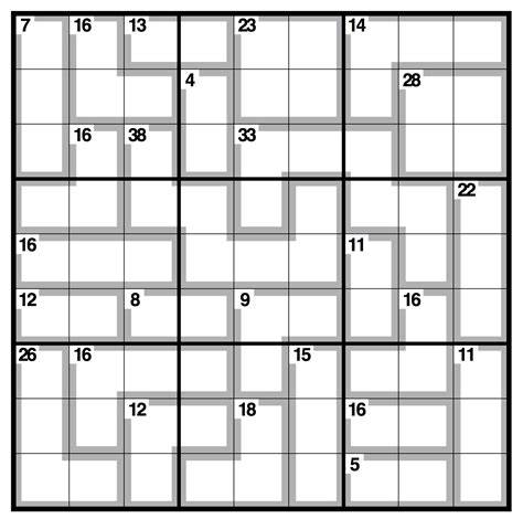 Printable Killer Sudoku