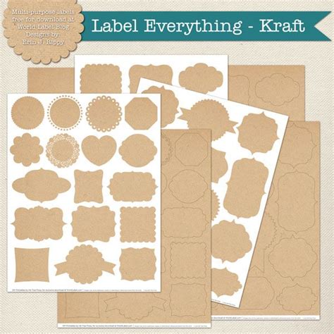 Printable Kraft Labels