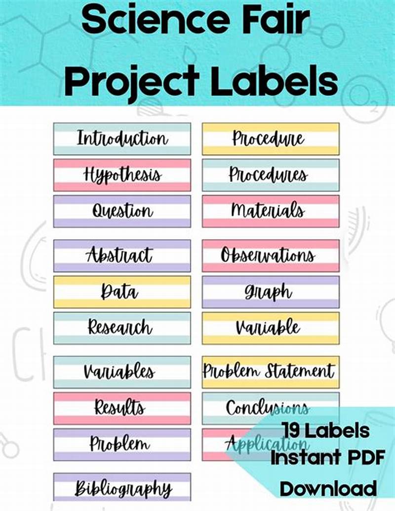 Printable Labels For Science Fair Project Board