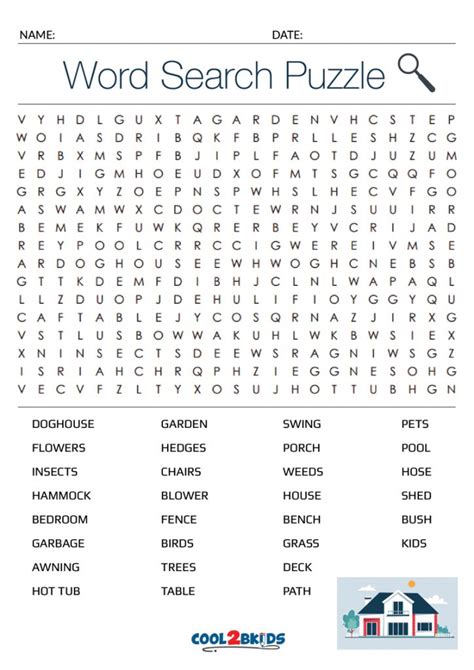 Printable Large Print Word Search
