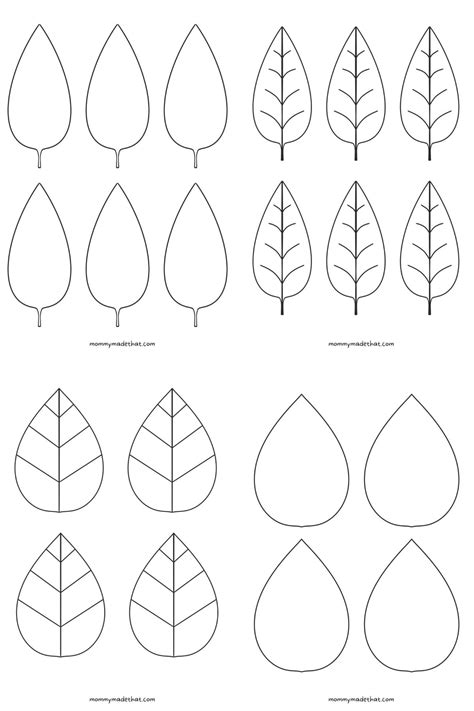 Printable Leaf Outlines