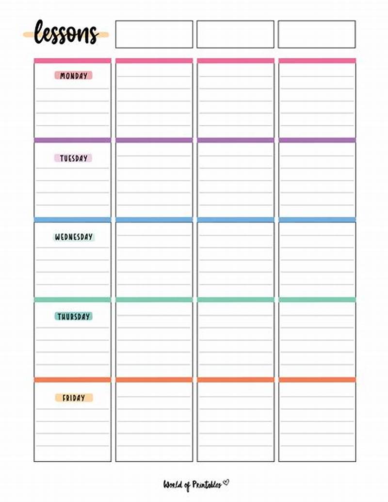 Printable Lesson Plan