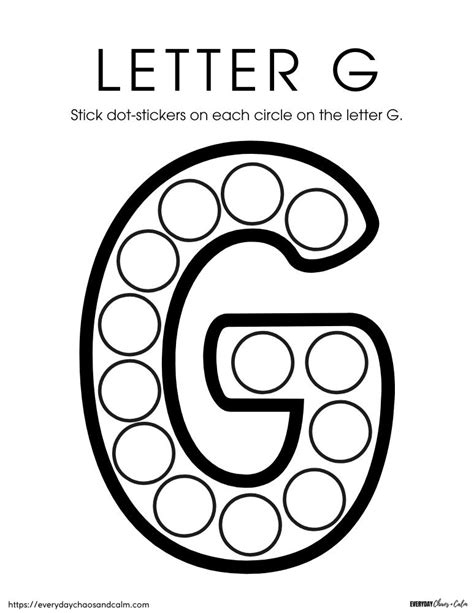 Printable Letter G Worksheets