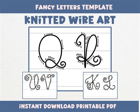 Printable Letter Templates For Knitted Wire