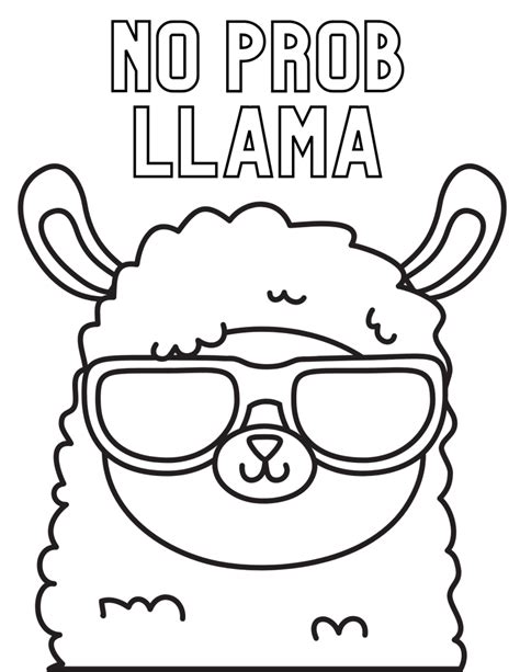 Printable Llama Coloring Pages