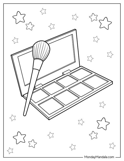 Printable Makeup Coloring Pages