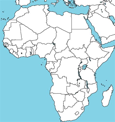 Printable Map Of Africa Continent