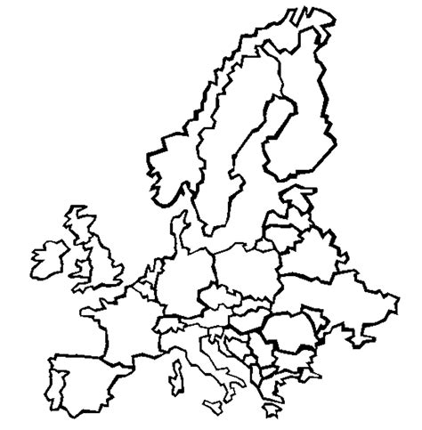 Printable Map Of Europe Coloring Page