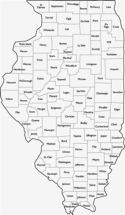Printable Map Of Illinois