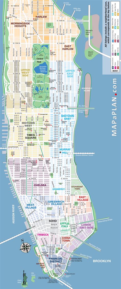 Printable Map Of New York City
