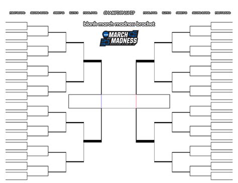 Printable March Madness Bracket With Records
