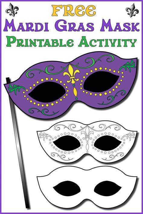 Printable Mardi Gras Mask