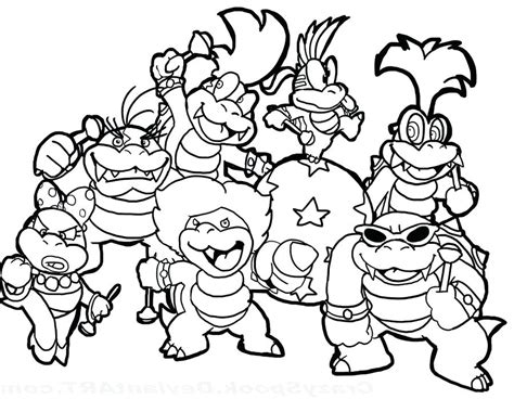 Printable Mario Characters Coloring Pages