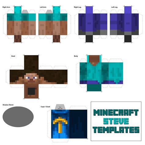 Printable Minecraft Steve