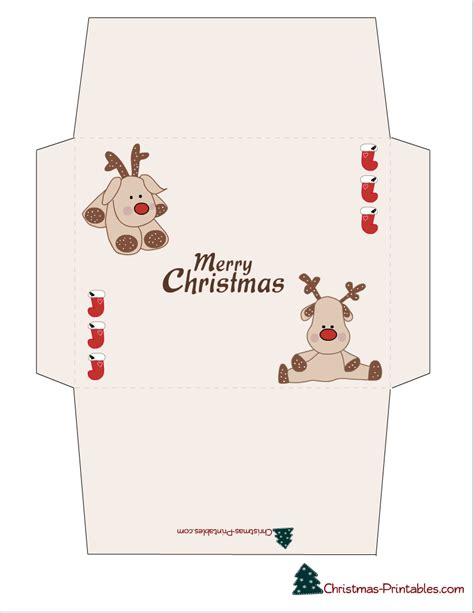 Printable Money Envelope Template Christmas