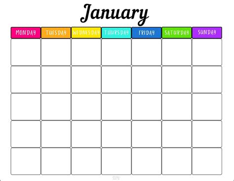 Printable Monthly Cale… 