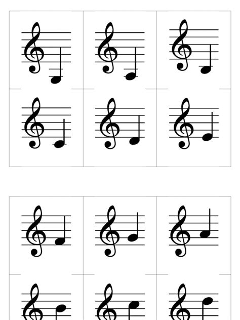 Printable Music Note Flashcards