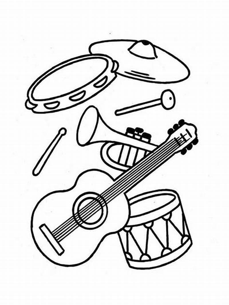 Printable Musical Instruments Coloring Pages
