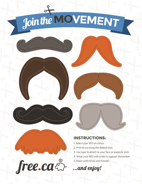Printable Mustaches Templates