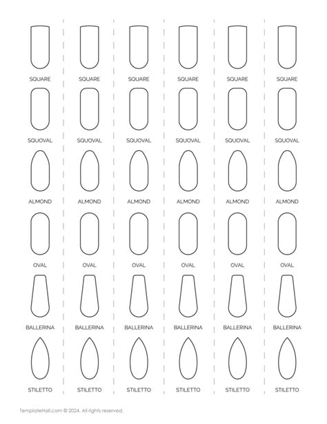 Printable Nail Shape Chart