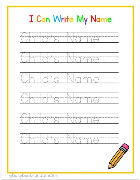 Printable Name Worksheets