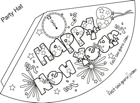 Printable New Years Hats
