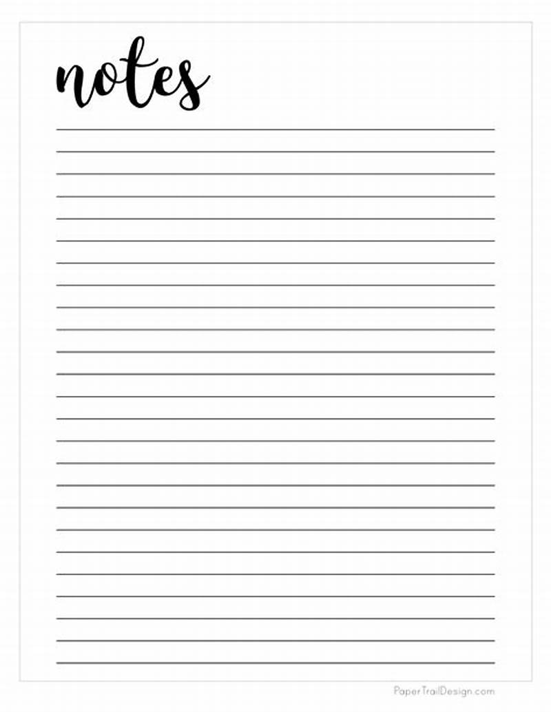 Printable Note Taking Paper