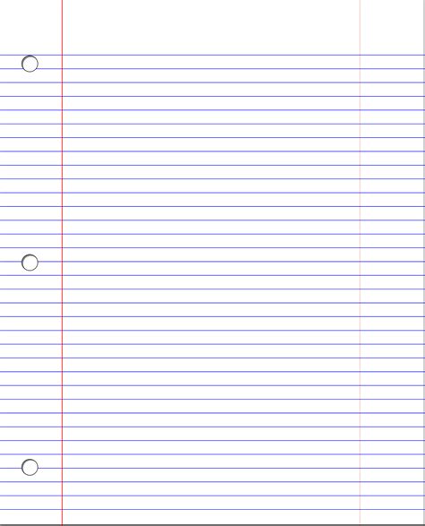Printable Notebook Paper