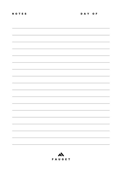 Printable Notepad Template