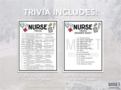 Printable Nursing Trivia