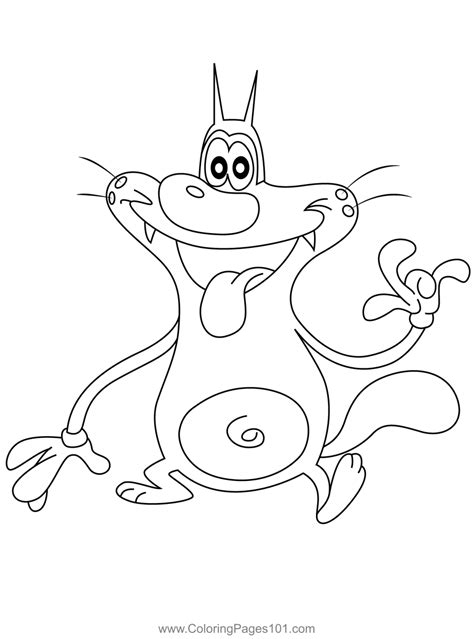 Printable Oggy Coloring Pages