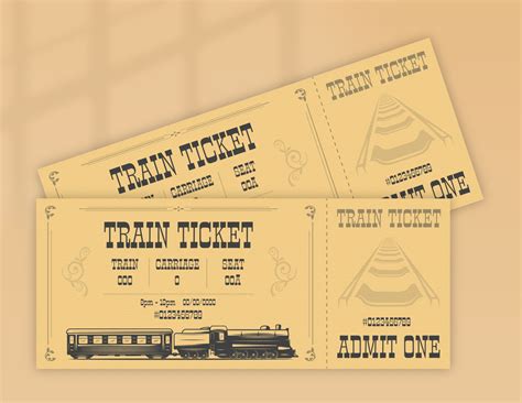 Printable Old Train Ticket