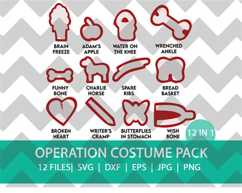 Printable Operation Game Pieces