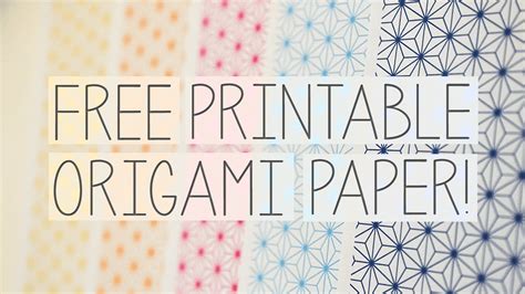 Printable Origami Paper