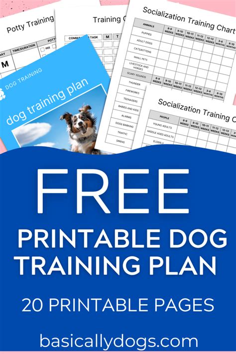 Printable Packet Of Steps For Training A Adult Dog