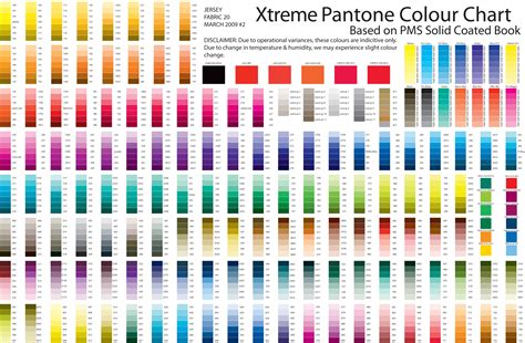 Printable Pantone