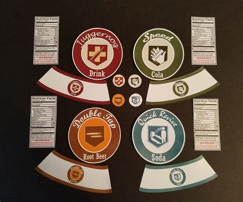 Printable Perk Bottle Labels