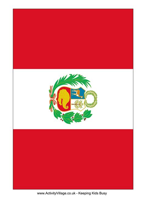 Printable Peru Flag