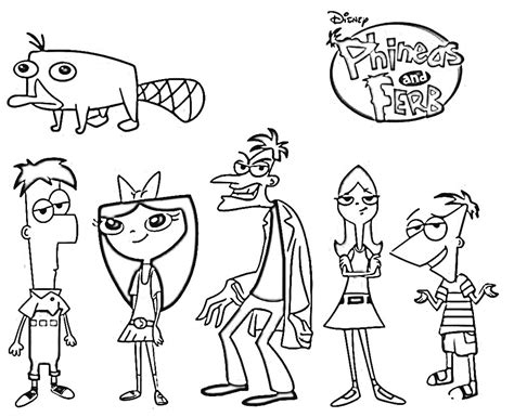 Printable Phineas And Ferb Coloring Pages