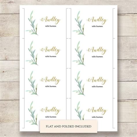 Printable Place Cards For Weddings