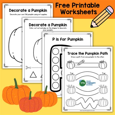 Printable Pumpkin Worksheets For Preschool