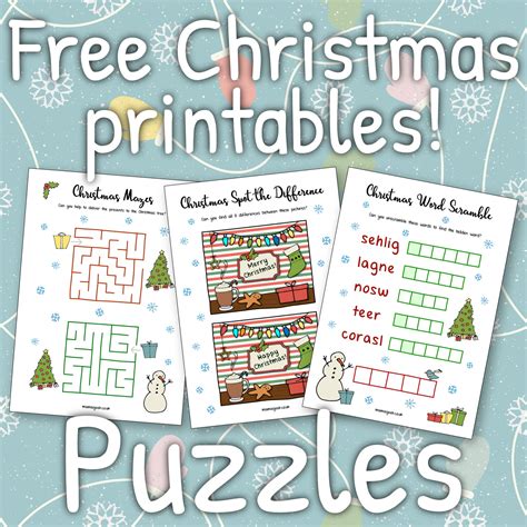 Printable Puzzles Christmas