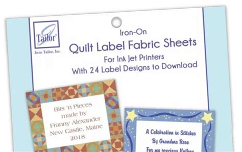 Printable Quilt Labels