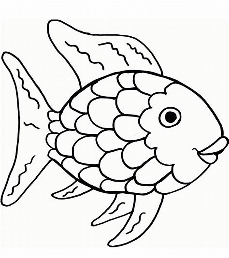 Printable Rainbow Fish Pattern