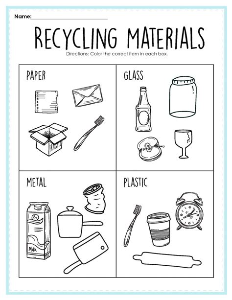 Printable Recycling Activities For Preschoolers