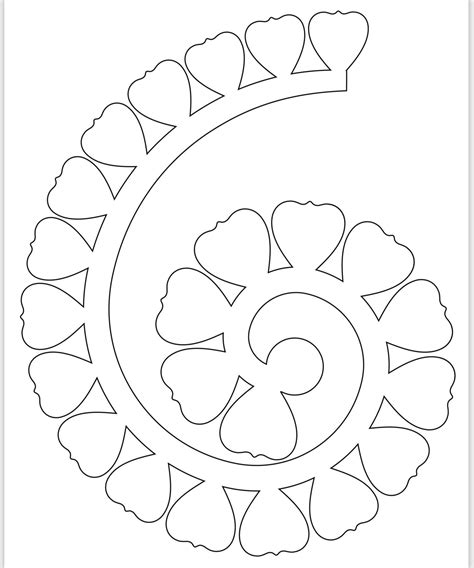 Printable Rolled Flower Template