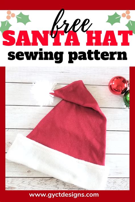 Printable Santa Hat Sewing Pattern