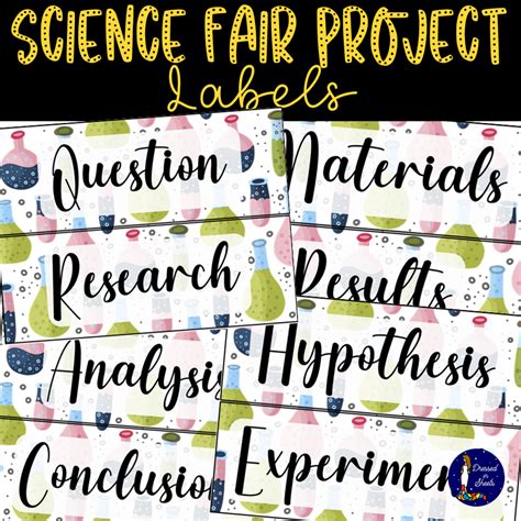 Printable Science Fair Labels